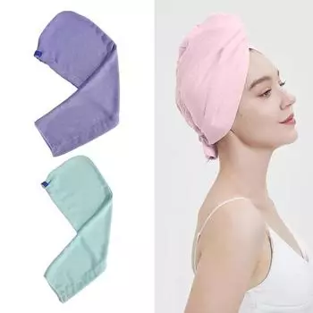 Ультра впитывающее полотенце для волос из микрофибры, супер мягкое, против вьющихся волос, быстросохнущее, большое полотенце для волос для женщин, длинные густые волосы серый