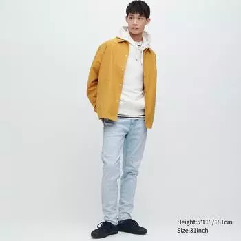 Ультраэластичные джинсы скинни UNIQLO с потертостями Light Blue/28inch