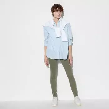 Uniqlo Япония ультра эластичные леггинсы брюки длинные 09 BLACK/S