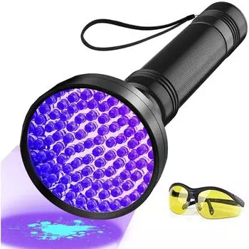 Ультрафиолетовая лампа черного света, 100 светодиодов, детектор мочи домашних животных черного света, для обнаружения мочи собак/кошек, сухих пятен, клопов