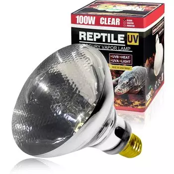 Ультрафиолетовый светильник LUCKY HERP Solar Glow UV 100W Reptile Light Basking воссоздает естественный солнечный свет, идеально подходит для рептилий и амфибий UVA+UVB