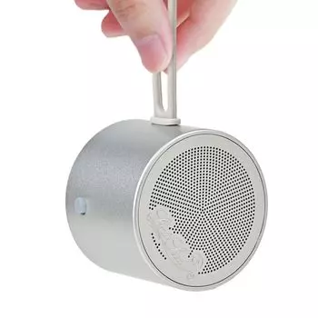 Ультракомпактный динамик SonicSeed Bluetooth беспроводной динамик серебристо-фиолетовый ремешок с ремешком для подвешивания легкий портативный внутренний бледный цвет