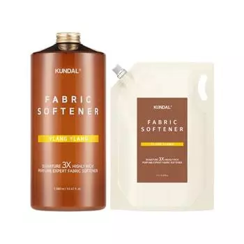 Ультраконцентрированный кондиционер для белья Kundal 1580 мл + сменный блок 2700 мл, корейская косметика с приятным ароматом