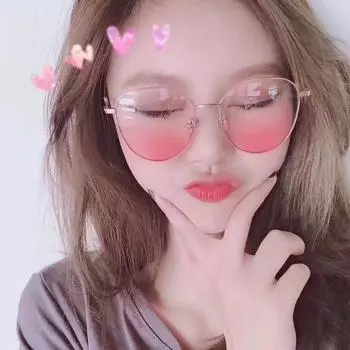 Ультралегкие градиентные цветные очки Love Heart Driver Blocking Sunglasses Shades Blush Eyeglass Eyeglass розового золота