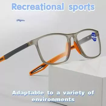 Ультралегкие очки для чтения TR90, пресбиопия, защита от синего света, спортивные очки для чтения, женские оптические очки для дальнего зрения, диоптрии от 0 до +4,0 1