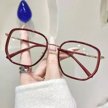 Ультралегкие очки с синим светом, блокирующие очки для девочек и женщин, ретро-зеленая квадратная оправа, простые очки с защитой от синего света, прозрачные очки