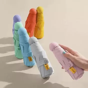 Ультралегкий 5-кратный карманный мини-зонт с защитой от ультрафиолета: Компактный и удобный зонт 5-Fold