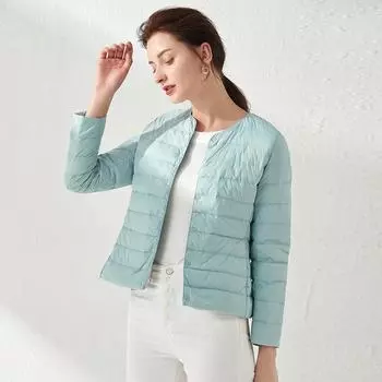 Ультралегкое женское пальто на утином пуху из матовой ткани, легкое пальто, теплая женская ветровка, парка, женские пуховики XXXL белый