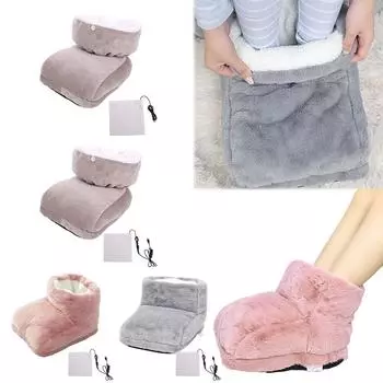 Ультрамягкий электрический обогреватель для ног USB-коврик для ног с тремя уровнями нагрева для уютного зимнего комфорта Gray Remote