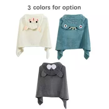 Ультрамягкое детское полотенце с капюшоном, детское банное полотенце с рисунком и милым капюшоном для малышей, младенцев белый