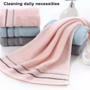 Ультрамягкое хлопковое полотенце, супер водопоглощающее, однотонное, прямоугольное, для лица, для тела синий