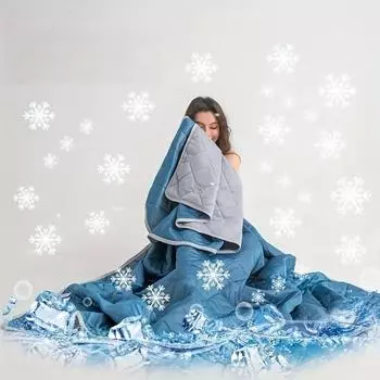 Ультрамягкое летнее прохладное одеяло - дышащее, впитывающее пот, легкое одеяло для спальни и гостевой комнаты, в винтажном стиле, можно стирать в стиральной машине 39.37 *59.06 небесно-голубой