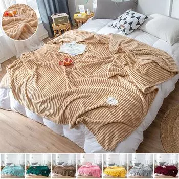 Ультрамягкое покрывало для дивана, зимнее одеяло размера «king-size», домашнее теплое одеяло в клетку, покрывало, простыня, можно стирать в стиральной машине 70x100cm небесно-голубой