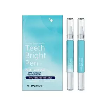 Ультраяркий отбеливающий карандаш - 2 шт. в упаковке - отбеливатель пятен - разработан и сертифицирован стоматологами - удобен для путешествий, прост в использовании, 6 мл One Size