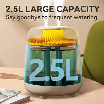 Ультратихий большой емкости распыляющий увлажнитель с USB-машиной для ароматерапии - 7-цветный ночной увлажнитель, который может добавлять эфирные масла в качестве воздуха белый