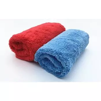 Ультратолстая ткань из микрофибры без кромок, 580GSM, 16 дюймов X 16 дюймов, полотенце премиум-класса без кромок для полировки, полировки, отделки, автомойки красный