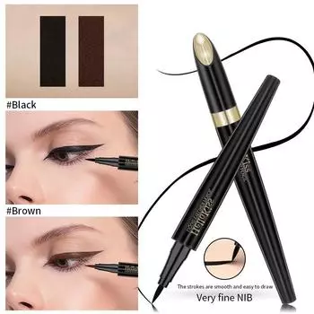 Ультратонкая быстросохнущая подводка для глаз Водостойкая и устойчивая к поту несмазывающаяся подводка для макияжа 1