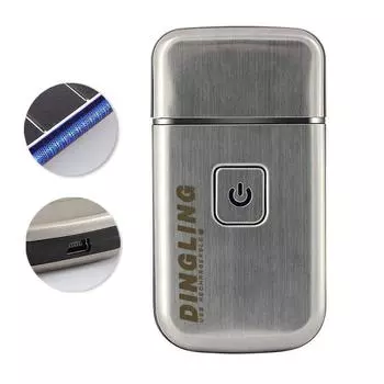 Ультратонкая фольгированная бритва, металлическая мини-электрическая бритва, дорожная зарядка, USB DINGLING, небольшой портативный электромос, мужской тример для бороды