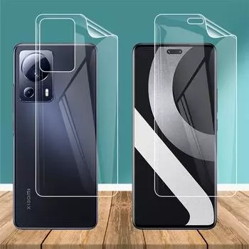 Ультратонкая гидрогелевая пленка для Xiaomi 13 Lite/12 Lite NE 5G 6,55 прозрачная мягкая ТПУ передняя задняя защитная пленка на полное покрытие Xiaomi 13 Lite (Front) чистый