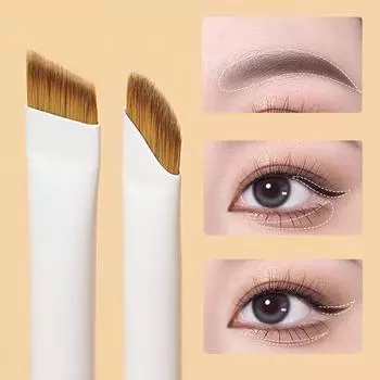 Ультратонкая кисть для макияжа с плоской головкой, лезвие, кисть для подводки глаз, кисть для бровей, угловая плоская кисть для подводки глаз, кисть для деталей шелкопряда B201