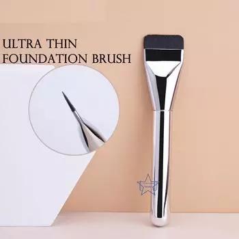 Ультратонкая кисть для тональной основы Легкая и тонкая кисть для контура лица Плоская кисть для контура Кисти для растушевки тонального крема и крема серебряный