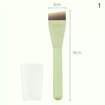 Ультратонкая кисть-полумесяц для тональной основы Легкая кисть для контурирования лица Кисть для контурирования с зеленой ручкой Инструмент для смешанного нанесения крема для тональной основы