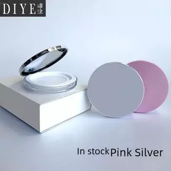 Ультратонкая компактная откидная крышка с зеркалом, 3 г/5 г портативная мини-коробка для рассыпчатой пудры с эластичной сеткой 3g чёрный