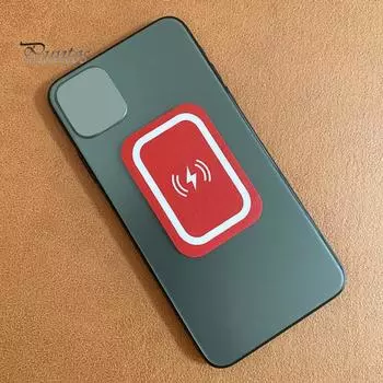 Ультратонкая металлическая пластина с поддержкой беспроводной зарядки, универсальный автомобильный магнитный держатель, железный лист для мобильного телефона Square оранжевый