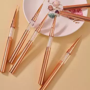 Ультратонкая нейлоновая щетка с двойной головкой для дизайна ногтей, сплав для волос, портативный цветной рисунок для ногтей «сделай сам», B