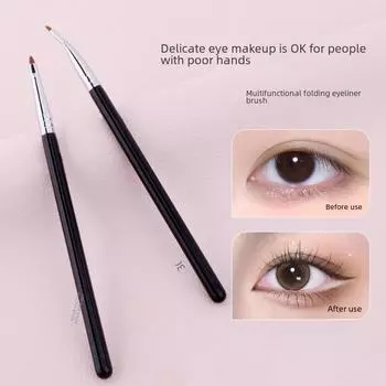 Ультратонкая плоская кисть для консилера и скошенной подводки для прорисовки слезной борозды, век и детального макияжа глаз