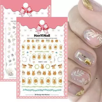 Ультратонкая самоклеящаяся 3D наклейка для ногтей, кружевной цветок, лист, наклейка для ногтей, украшение для дизайна ногтей