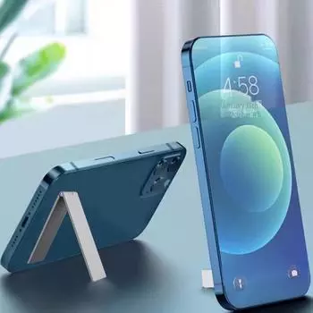 Ультратонкая складная металлическая подставка для телефона — компактная и универсальная для просмотра без помощи рук слоновая кость