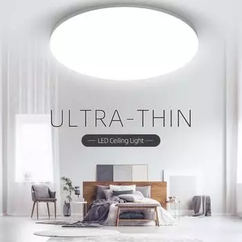 Ультратонкая светодиодная панель 15W 20W 30W 50W Накладные панельные лампы для гостиной, спальни, кухни 15W теплый белый