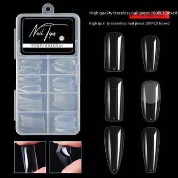 Ультратонкие бесшовные прозрачные накладные ногти - съемные накладные ногти с полной липкостью