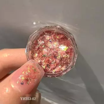Ультратонкие блестящие смешанные блестки для ногтей, УФ-гель, акриловые голографические блестящие хлопья, подвески для маникюра для женщин, принадлежности для ногтей YH353-02