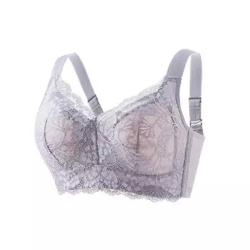 Ультратонкие фасоны женского нижнего белья собирают большую грудь, поддерживают ее сверху, предотвращая провисание, закрывают подгрудь и прикрывают сексуальный кружевной бюстгальтер. 34/75B темно-фиолетового