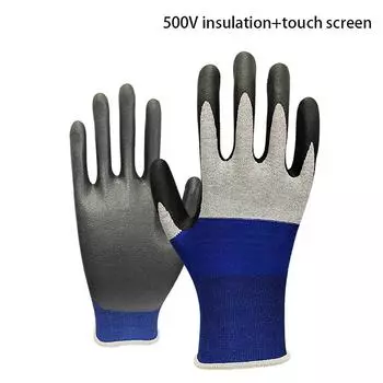 Ультратонкие изоляционные перчатки для электриков, выдерживающие напряжение 400 В/500 В, резиновые изоляционные перчатки для сенсорного экрана, промышленные B