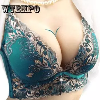 Ультратонкие кружевные сексуальные тонкие хлопковые чашечки с пухлыми пикантными бюстгальтерами большого размера пуш-ап 34A красный