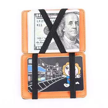 Ультратонкие новые мужские кошельки из искусственной кожи, мини-маленькие волшебные кошельки на молнии, пластиковый держатель для кредитных карт