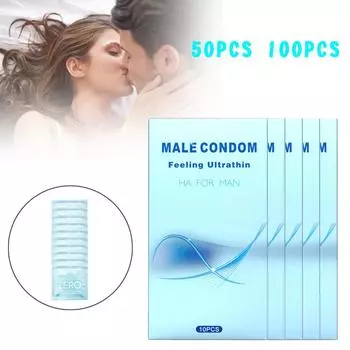 Ультратонкие презервативы Секс-презервативы Мужской презерватив Герметичная упаковка Ощущение ультратонкости 50