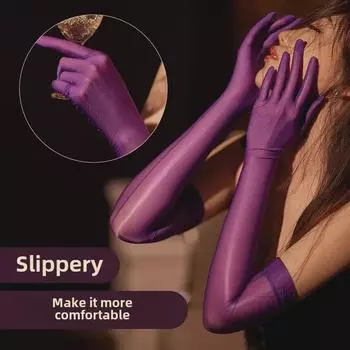 Ультратонкие прозрачные блестящие перчатки Feimu - аксессуар для сексуального нижнего белья One Size