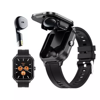 Ультратонкие смарт-часы-раскладушки со встроенными TWS-наушниками, спортивными функциями, NFC и поддержкой звонков для мужчин Exclusive Edition