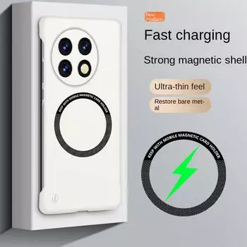 Ультратонкий безрамный чехол Magsafe для OnePlus 13R 13 12R 12 One Plus Ace 5 3 3V 2 Матовый жесткий чехол для беспроводной зарядки из ПК For OnePlus 13R белый