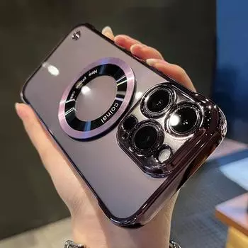 Ультратонкий безрамочный чехол для телефона Iphone 14 13 12 Pro Max 14plus 14pro, прозрачный противоударный магнитный чехол для беспроводной зарядки For iPhone 14Pro Max