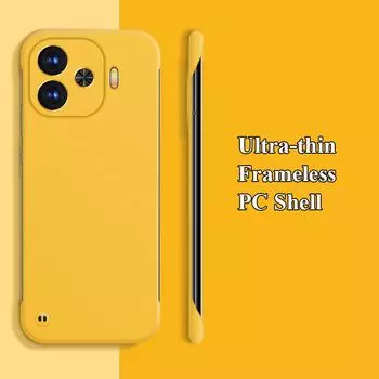 Ультратонкий безрамочный матовый чехол для ПК с защитой от отпечатков пальцев для vivo iQOO Z9 Turbo Z9X Z8 Z8X Z7 Z7x Pro, противоударная задняя крышка iQOO Z7 6.64 чёрный