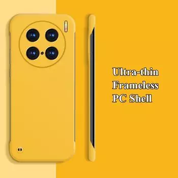 Ультратонкий безрамочный матовый чехол для ПК с защитой от отпечатков пальцев для vivo X100 X100s X90 X90s X80 X70 Ultra Pro Plus противоударная задняя крышка X70 чёрный