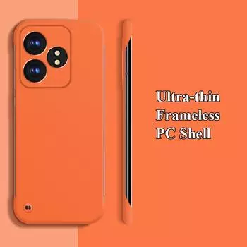 Ультратонкий безрамочный матовый чехол для ПК с защитой от отпечатков пальцев для Xiaomi Poco F6 F5 F4 F3 Pro, противоударный чехол-накладка Poco F3 чёрный