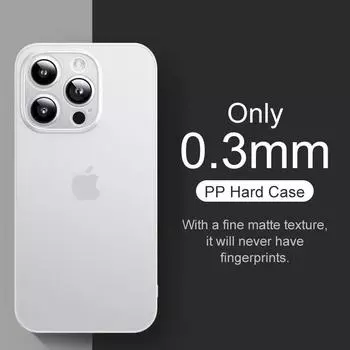 Ультратонкий чехол на заднюю панель толщиной 0,3 мм для iPhone 15 14 13 12 Mini 11 Pro XS Max X XR SE 7 8 Plus, прозрачный матовый корпус из полипропилена for iPhone X XS