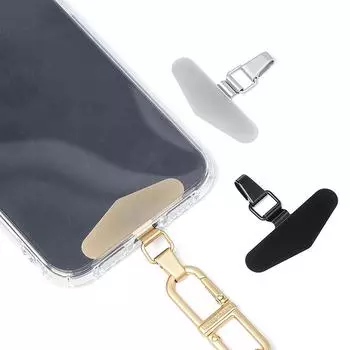 Ультратонкий чехол-зажим для шнурка из нержавеющей стали для мобильного телефона чёрный