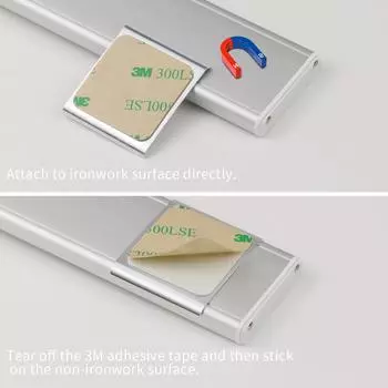 Ультратонкий датчик движения под шкафом, магнитный 20/40 см, USB-перезаряжаемый ночник, кухонный шкаф, освещение для дома, спальни